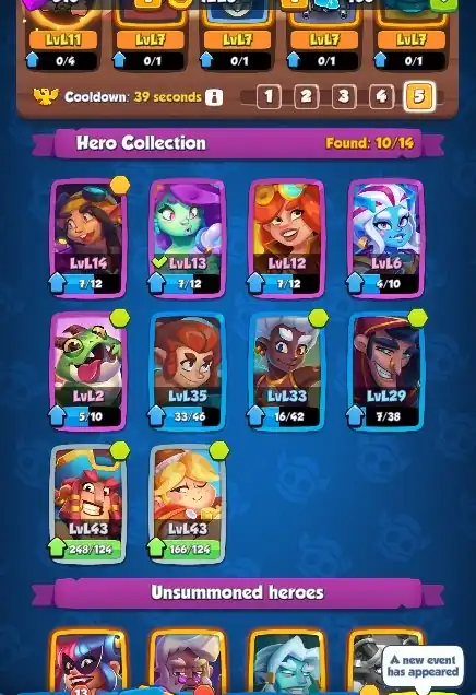 【𝙍𝙪𝙨𝙝 𝙍𝙤𝙮𝙖𝙡𝙚】🔷【UNITS 67/75】🔷4.6K CUPS 🔷 2057% CRIT 🤍HEROES 10/14✅